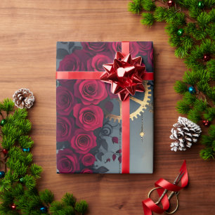 A Moonlit Invitation –Love Turns the Gears of Time Wrapping Paper