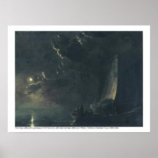  A Moonlit Landscape with Fishermen 