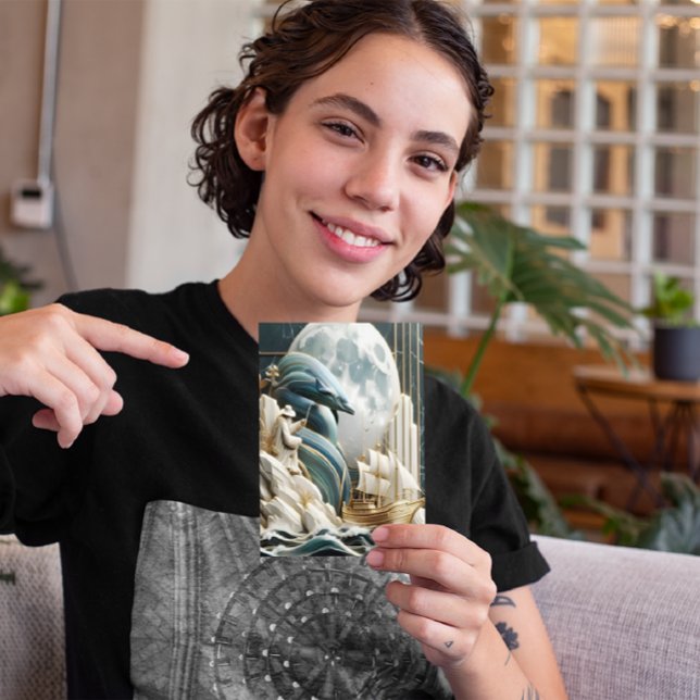 A Moonlit Seafaring Adventure Postcard (Creator Uploaded)