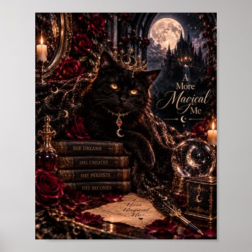 A More Magical Me | Gothic Black Cat Wall Art
