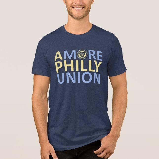 A More Philly Union T-Shirt (Navy) Tri-Blend Shirt (Front)