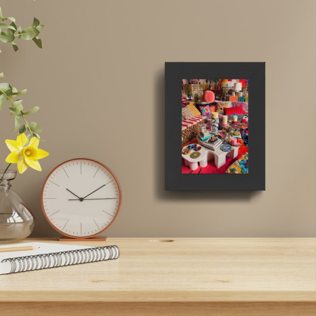 A Moroccan living space filled  Framed Art (Table Top)