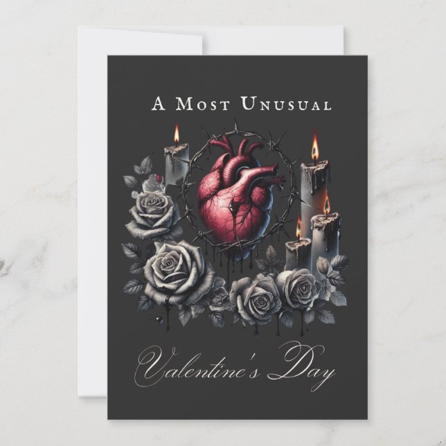 A Most Unusual Valentine’s Day Gothic Holiday Card (Front)