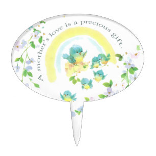 A Mother’s Love Is A Precious Gift Cake Topper
