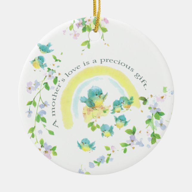 A Mother’s Love Is A Precious Gift Ceramic Ornament (Front)