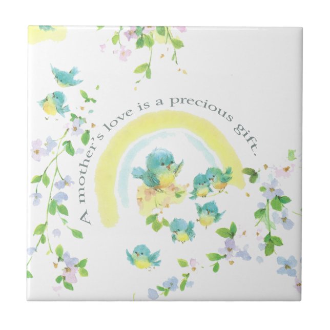 A Mother’s Love Is A Precious Gift Ceramic Tile (Front)