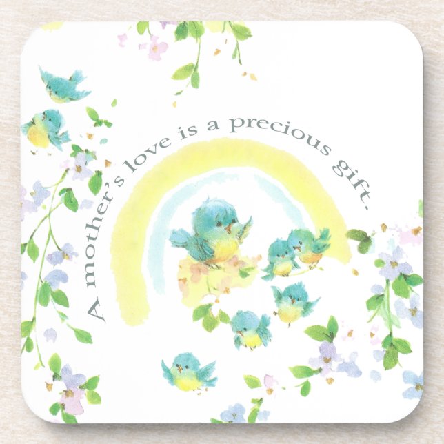 A Mother’s Love Is A Precious Gift Drink Coaster (Front)