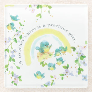 A Mother’s Love Is A Precious Gift Glass Coaster