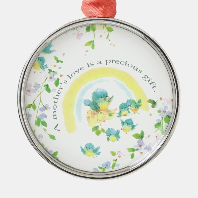 A Mother’s Love Is A Precious Gift Metal Ornament (Front)