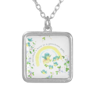 A Mother’s Love Is A Precious Gift Silver Plated Necklace