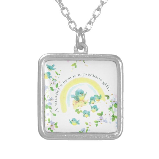 A Mother’s Love Is A Precious Gift Silver Plated Necklace (Front)
