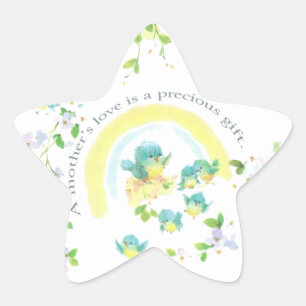 A Mother’s Love Is A Precious Gift Star Sticker