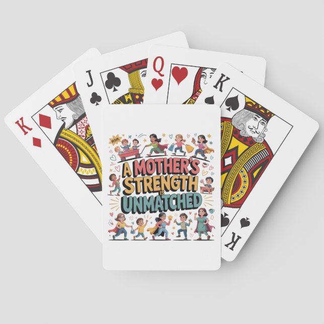 A Mother’s Strength Is Unmatched Poker Cards (Back)