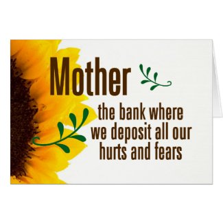 A mother takes her children's hurts and fears card