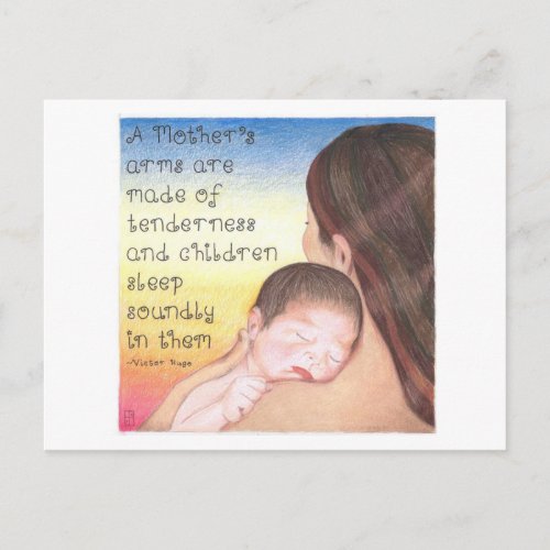 A Mothers Arms Inspirational Postcard