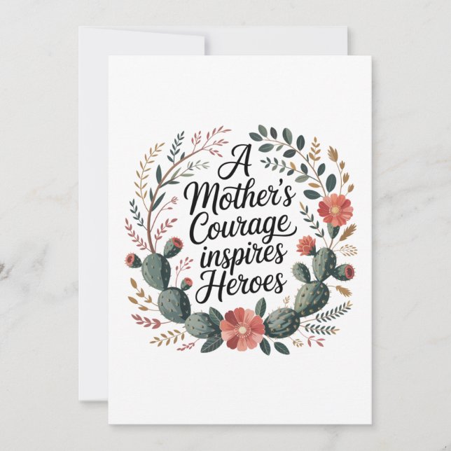 A Mother's Courage Inspires Heroes Invitation (Front)