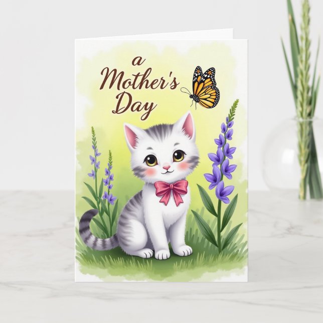 A Mothers Day Kitten Card (Front)