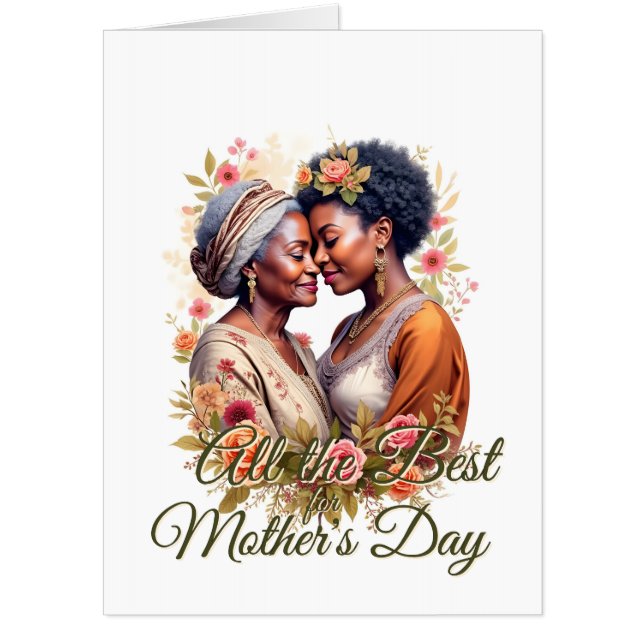 A Mother's Embrace – A Timeless Bond in Bloom Card (Front)