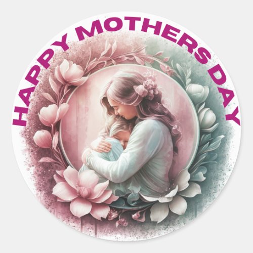  A Mothers Embrace Classic Round Sticker