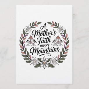 A Mother's Faith Moves Mountains Invitation