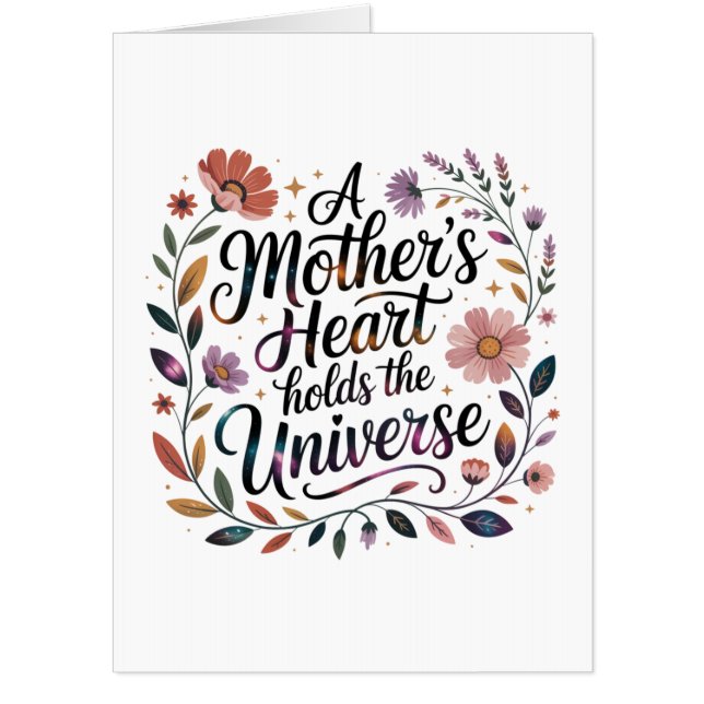 A Mother's Heart Holds The Universe Card (Front)