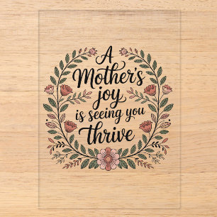 A Mother's Joy Is Seeing You Thrive Acrylic Invitations