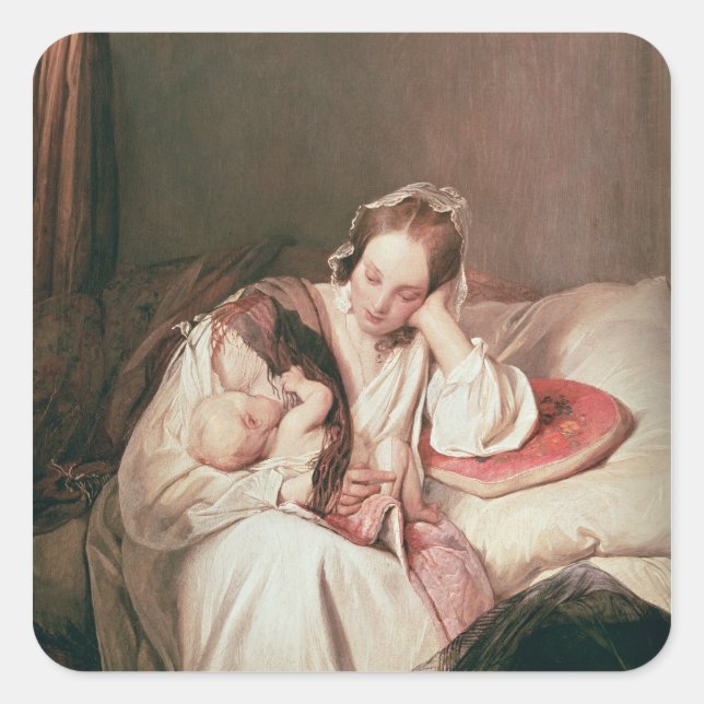A Mother's Love, 1839 Square Sticker (Front)