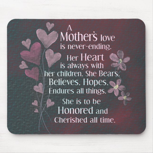 A Mother's Love  Mouse Pad (Front)