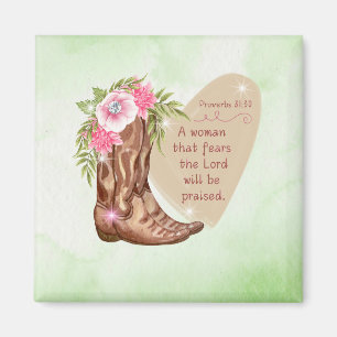 A Mother's Love of the Lord - Proverbs 31:10 Magnet