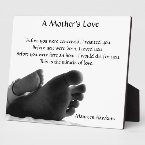 A Mothers Love Plaque
