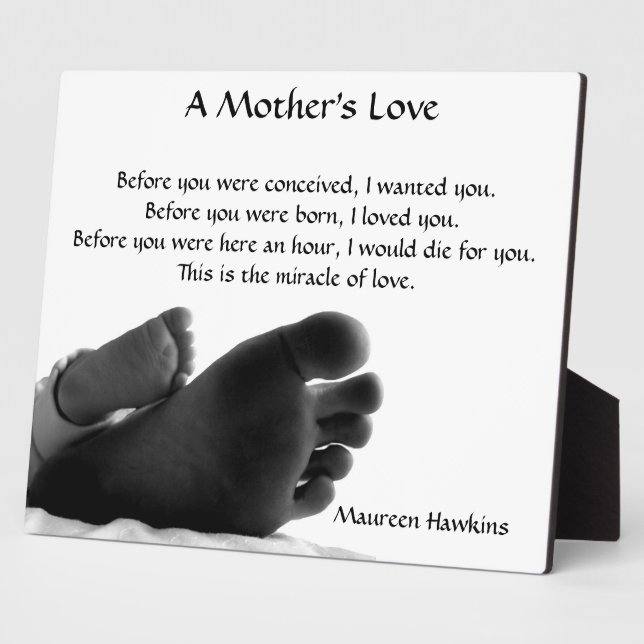 A Mother's Love Plaque (Side)