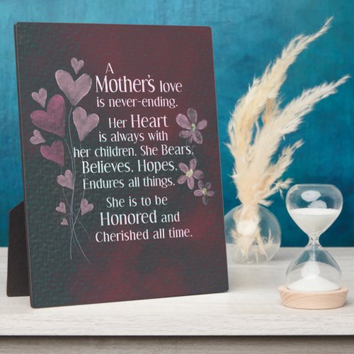 A Mothers Love  Plaque