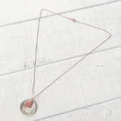 "A Mother's Love" Silver Disc Necklace (Front)