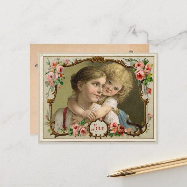 A Mother's Love Vintage Reproduction Postcard | Zazzle