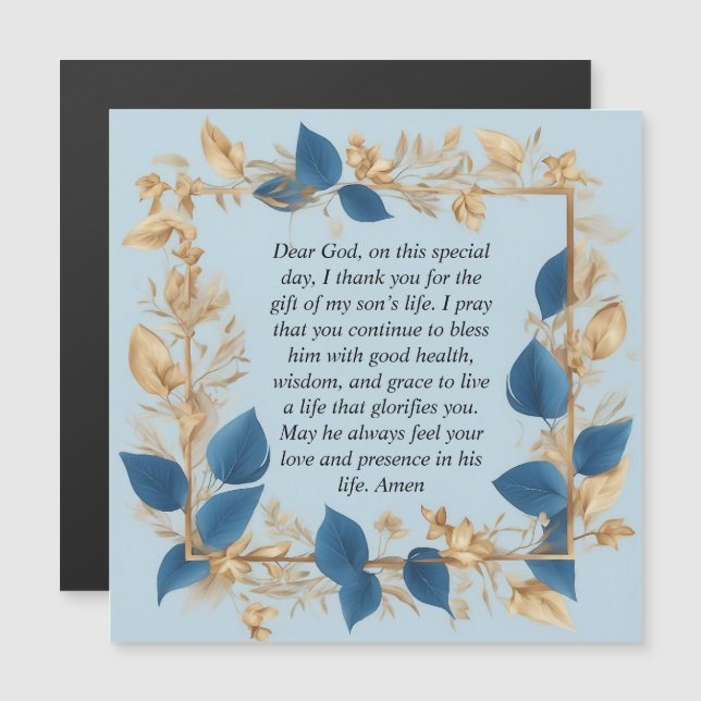 A Mother's Prayer for her Son (Front/Back)