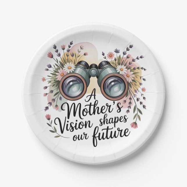 A Mother's Vision Shapes Our Future Paper Plates (Front)