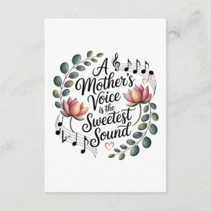 A Mother's Voice Is The Sweetest Sound Enclosure Card