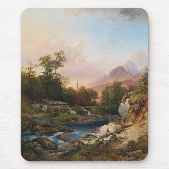 A Mountain Landscape With a Smithy Mouse Pad (Front)