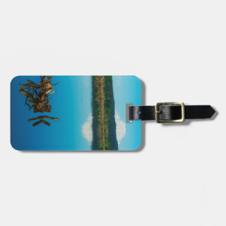 A Mountain Peers Over a Hedge Luggage Tag