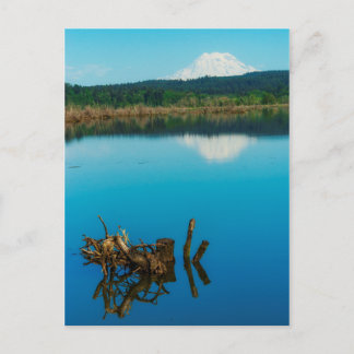 A Mountain Peers Over a Hedge Postcard
