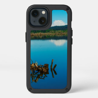 A Mountain Peers Over a Hedge Speck iPhone 13 Case