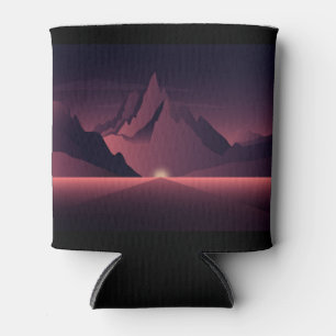 A mountain sunset illustration can cooler