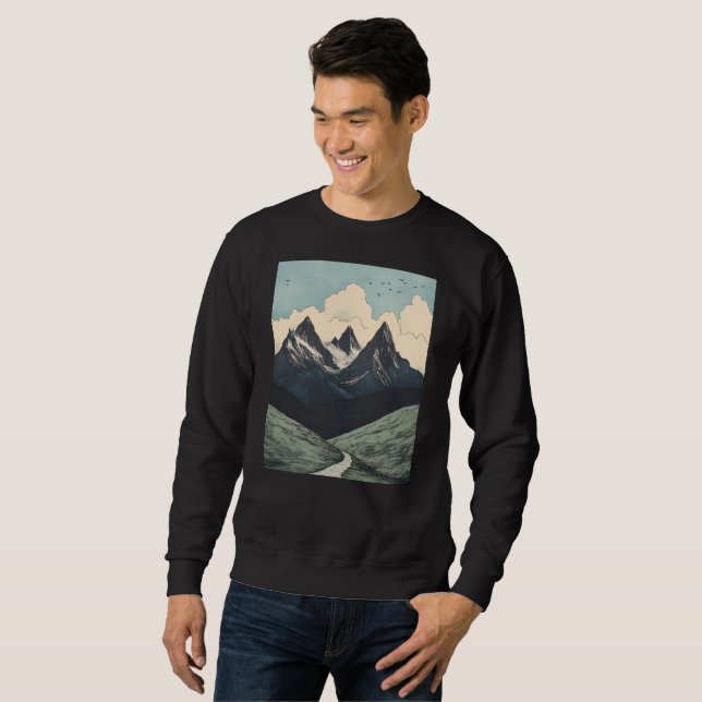 a mountain t-shirt sweatshirt (Front Full)