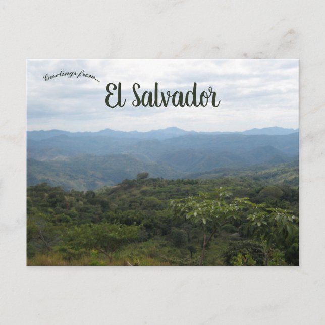 A Mountain View of  Ilobasco,Cabañas El Salvador Postcard (Front)