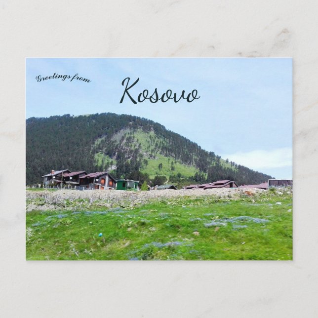 A Mountain Village in Kosovo Postcard (Front)