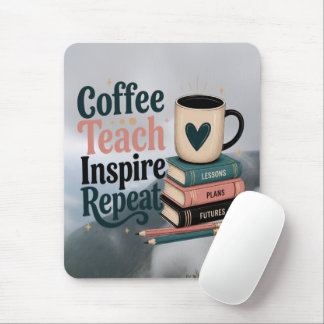 A mouse pad skillfully designed for coffee lovers.