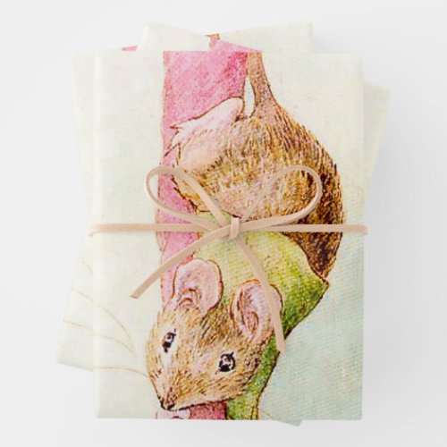 A Mouse Ran Down the Bell Rope by Beatrix Potter Wrapping Paper Sheets