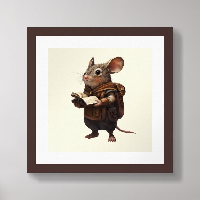 A Mouse-Sized Adventurer – Woodlanders Art Print (Framed Front)