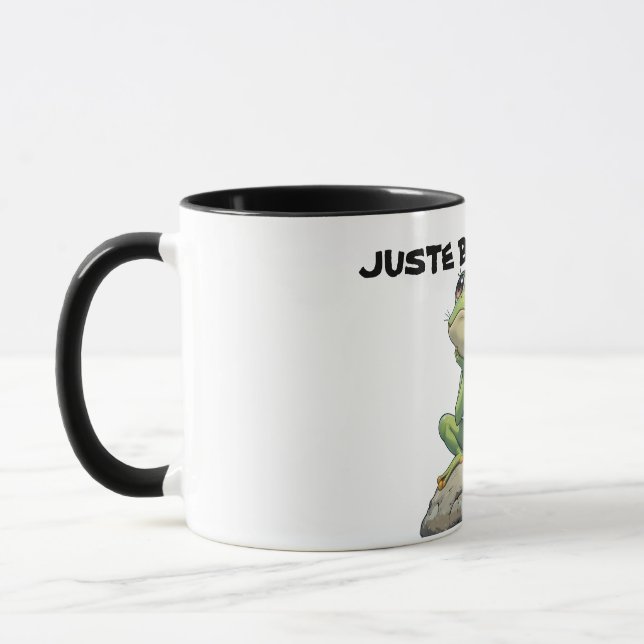 A mug with a frog illustration  (Left)
