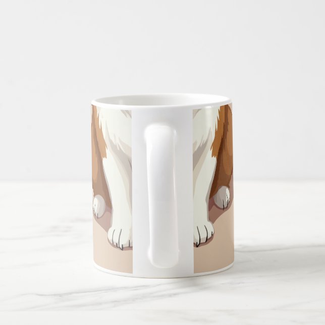 A mug with a Welsh Corgi design. (Handle)